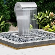 Vrtni vodopad srebrni 52,4 x 34,2 x 82 cm od nehrđajućeg čelika