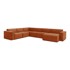 SCANDIC Narančasta baršunasta modularna sofa u obliku slova U Sting, desni kut, 371x141x70,05 cm