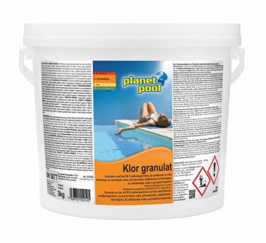 PLANET POOL Klor granulat, 3 kg, brzo otapanje