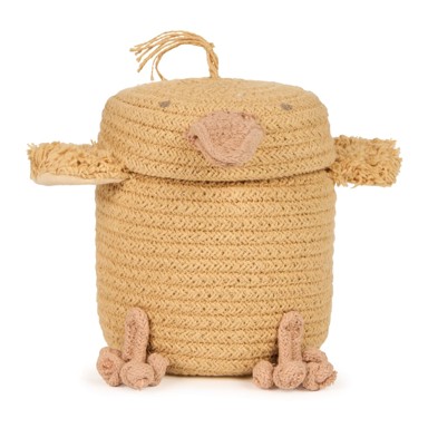 LORENA CANALS Dječja kutija za pohranu Mini Charlie the Chicken ø 13x15 cm, žuta, tekstilna