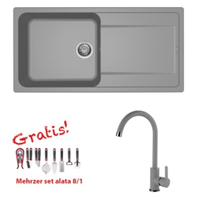 ELLECI Set sudoper Life 480 + slavina C01, siva