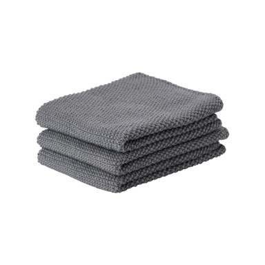 ZONE Set s 3 tamnosive pamučne kuhinjske krpe Prado, 27 x 27 cm