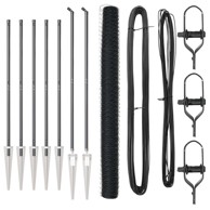 Heksagonalna ograda 1 5x10 m čelik, siva