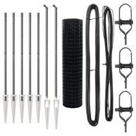 Euro ograda sa 7 šiljatih stupova 1,4x10 m pocinčanog čelika, sivi