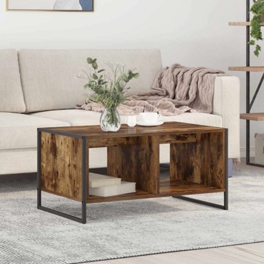 Stolić za kavu Dimni hrast 80 x 50 x 40 cm, konstruirano drvo