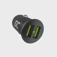 GREEN CELL Auto punjač GC CADM-GC-36AA 2xUSB-A, crni
