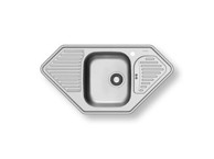 PYRAMIS Sudoper MEDUSA CORNER, inox, 1B 2D, 108746801