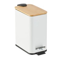 NORTHIX Kanta za otpad, 5 l, s pedalom i bambusovim poklopcem