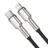 BASEUS USB kabel tip C, Lightning, 20 W, 25 cm, crni
