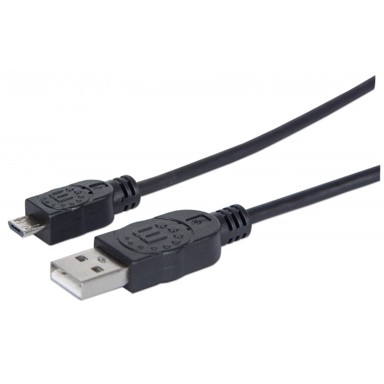 MANHATTAN Kabel USB 2.0, USB-A (M) na micro USB-B (M), 1.8m