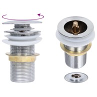 Potisni odvod bez zaštite od prelijevanja kromirani 6,4x6,4x9,1 cm