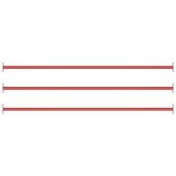 Prečke za prevrtanje čelične, 3 kom, 125cm, crvene