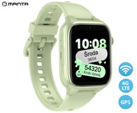 MANTA Dječji pametni sat Stelio Junior, 4G LTE, SOS tipka, zelena (Pistacchio Green)
