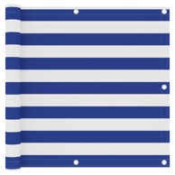 Balkonski zastor bijelo-plavi 90 x 500 cm od tkanine Oxford