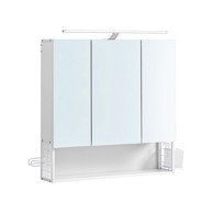 SONGMICS Kupaonski ormarić s ogledalom 145x70x70 cm, bijeli