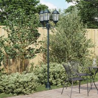 Stup rasvjete s 3 svjetiljke E27, zelena 220 cm aluminij