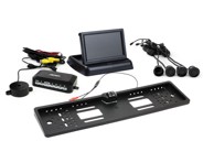 AMIO Parking senzori, 4 kom, crni, 22 mm, TFT02 4,3'' zaslon, buzzer, HD-402-LED kamera za rikverc