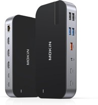 USB-C priključna stanica, 16 u 1, 3 HDMI, dva monitora, tri zaslona, USB-A/C 3.1, USB 3.0/2.0, 100 W PD, Ethernet, audio, SD/microSD