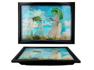 CARMANI Stalak za prijenosno računalo claude monet ženski stol s pladnjem za kišobran za DOM