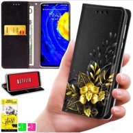 BLUEMOON Futrola tipa novčanik za Motorola Edge 40 Neo - maska uzorak + staklo 9H