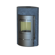 THERMIA Peć na drva Ignis Mass, prirodni kamen, siva