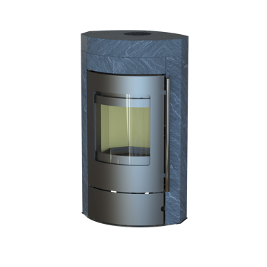 THERMIA Peć na drva Ignis Mass, prirodni kamen, siva