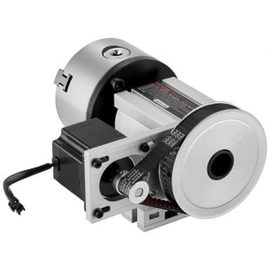 VEVOR K11-100mm Podijeljena glava s 3-čeljusnom steznom glavom CNC, srebrna