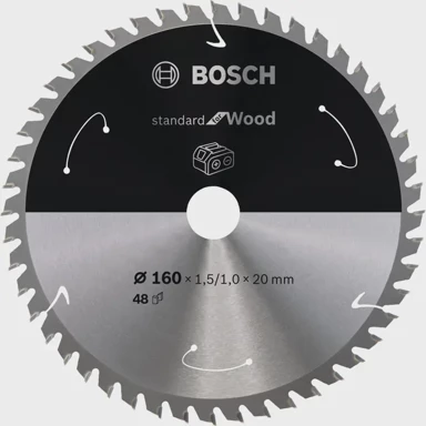 BOSCH List kružne pile Standard for Wood, 160 mm, 48 zuba, provrt 20 mm