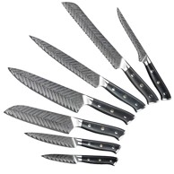 Set damaščanskih kuhinjskih noževa OK-13846, 7 kom, crni