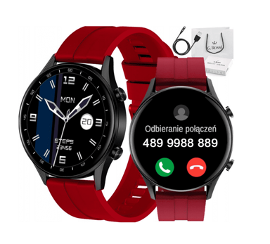 OSS Muški pametni sat SW019-3, crno-crveni, pozivi, SG014C