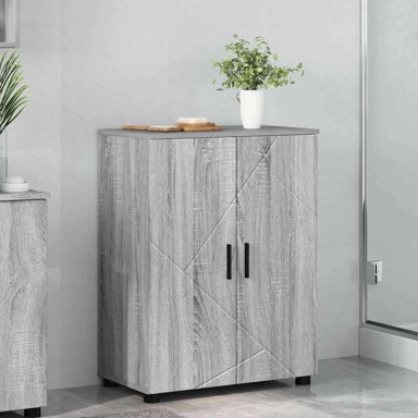 Kupaonski ormar s policom, 60 x 35 x 80 cm, sivi sonoma hrast