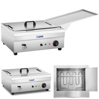 Friteza za ribu i krafne s posudom za kapanje, 3200 W, 230 V, 14 l