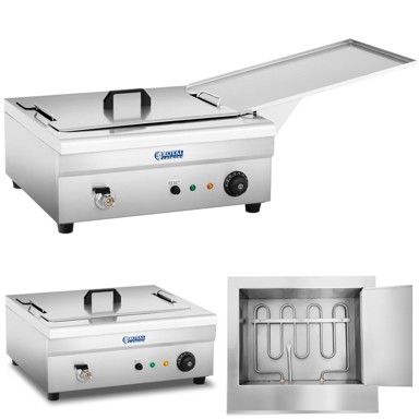Friteza za ribu i krafne s posudom za kapanje, 3200 W, 230 V, 14 l