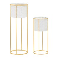 MAURO FERRETTI Metalni stalci za tegle za cvijeće u setu 2 kom ø 17 cm (visina 46 cm) Whity, metal, prirodna