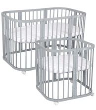 WALDIN Krevetić 7u1, s madracem, sivi