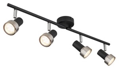 GLOBO Stropni reflektor Mason 4x GU10, crni