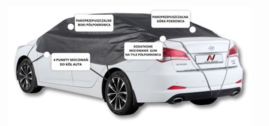 Polu-navlaka za limuzinu, L, 320 cm, klasična, crna