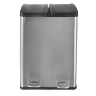 ORION Kanta za smeće od nehrđajućeg čelika 2x30 l za odvojeni otpad/s pedalom u sjajno srebrnoj boji Duo 