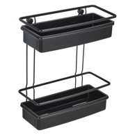 WENKO Polica Molinella za tuš 30x35 cm, crna