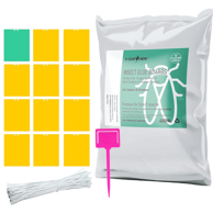 NIKCORP Ljepljiva zamka za voćne mušice, 25 kom, bez kemikalija, za kuću i vrt, žuta, 15×20 cm