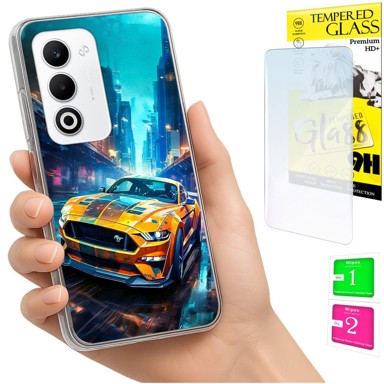 Futrola za Oppo A5 5G, maskica foto, futrola sa stražnjom stranom + staklo 9H