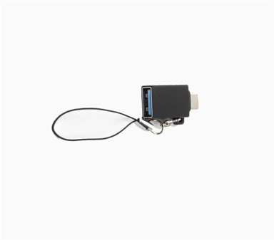 USB-C na USB-A adapter, USB 3.0, muški na ženski, s vezicom, crna