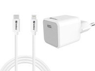 SANDBERG Punjač USB-C 20 W EU + Lightning 1 m