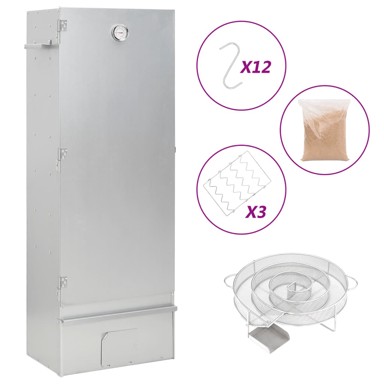 Pećnica s pušnicom i generatorom hladnog dima, pocinčani čelik