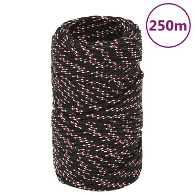 Brodski konop, crni, 2 mm, 250 m, od polipropilena
