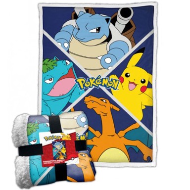 Deka Pokemon Evolution Starters, sherpa, 100 x 150 cm