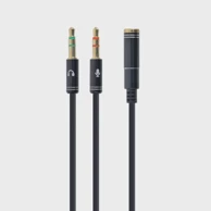 GEMBIRD Kabel audio stereo 3.5mm mini Jack/4PIN/ 0.2 m 2 x 3.5mm, crni