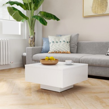 Stolić za kavu bijeli 60 x 60 x 31,5 cm od iverice