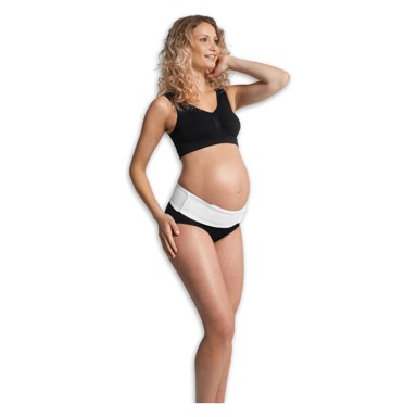 CARRIWELL Potporni trudnički pojas sa čičkom, bijeli, S/M