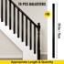 VEVOR Balustrade za palubu 75 x 2,5 cm crne boje